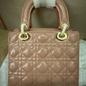 Elegant Pink Quilted Handbag